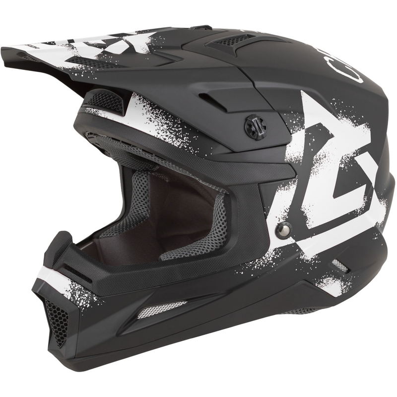 Cassida Cross Cup 2 Crew motorcykel motocross hjelm mat sort-hvid