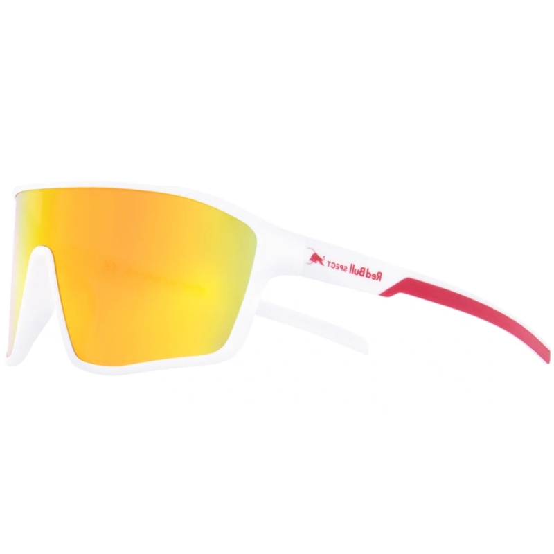 Red Bull Spect Daft solbriller hvide med rød-orange linser