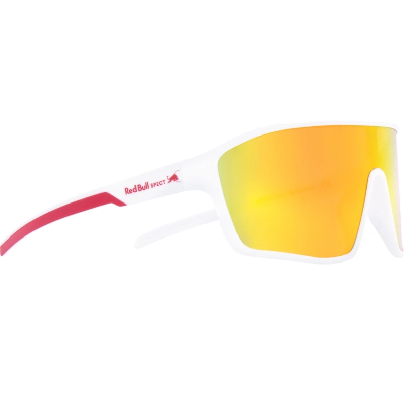 Red Bull Spect Daft solbriller hvide med rød-orange linser