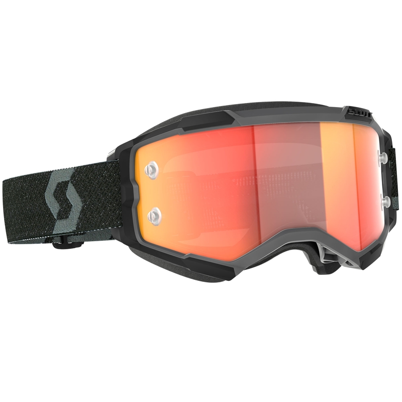 SCOTT Fury CH motocrossbriller sort-orange med spejlplexiglas