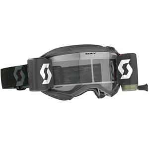 SCOTT Fury WFS motocrossbriller sorte med klar plexiglas