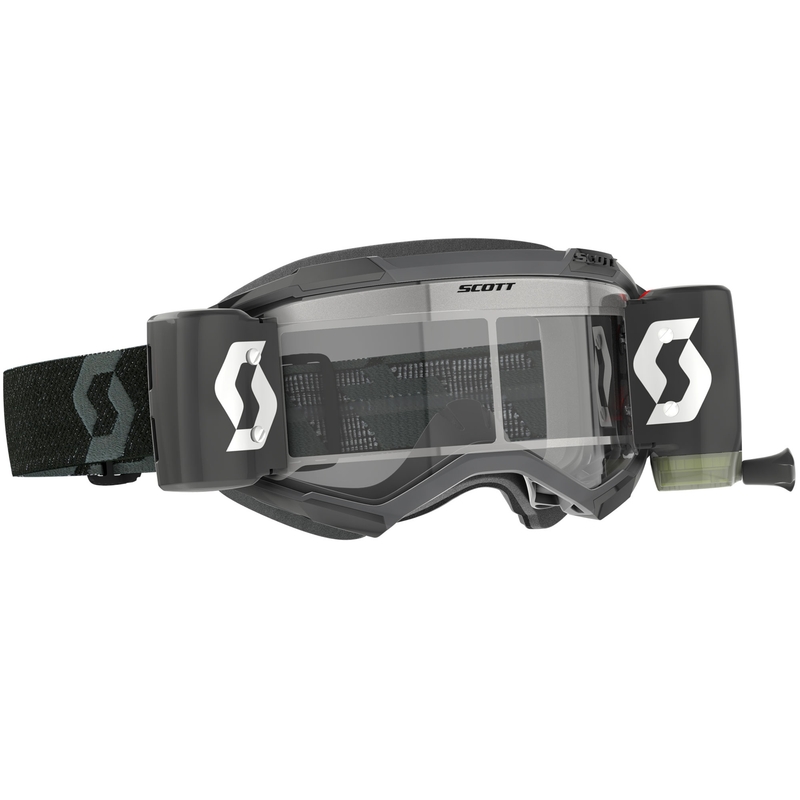 SCOTT Fury WFS motocrossbriller sorte med klar plexiglas