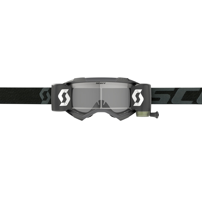 SCOTT Fury WFS motocrossbriller sorte med klar plexiglas