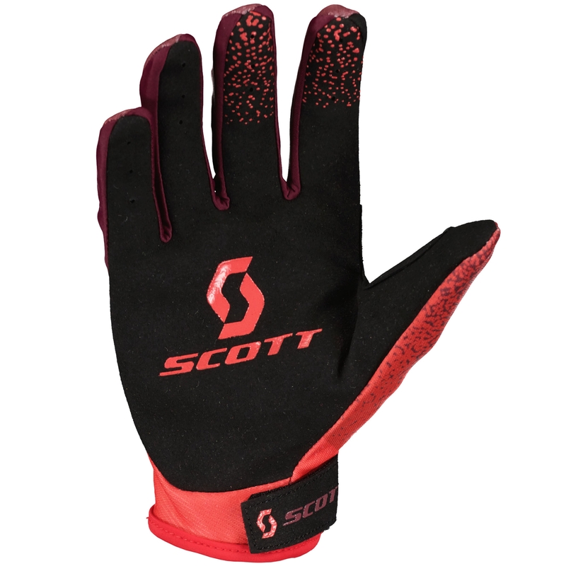 SCOTT 350 DIRT EVO motocrosshandsker rød-sort