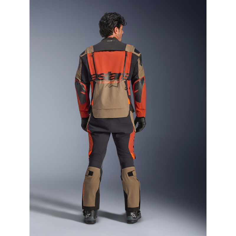 Alpinestars Halo PRO Drystar XF motorcykeljakke lysbrun-mørk orange-sort