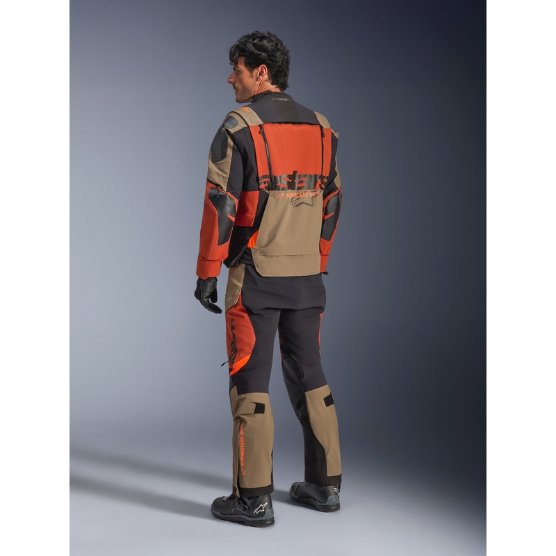 Alpinestars Halo PRO Drystar XF motorcykeljakke lysbrun-mørk orange-sort