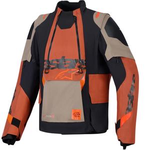 Alpinestars Halo PRO Drystar XF motorcykeljakke lysbrun-mørk orange-sort