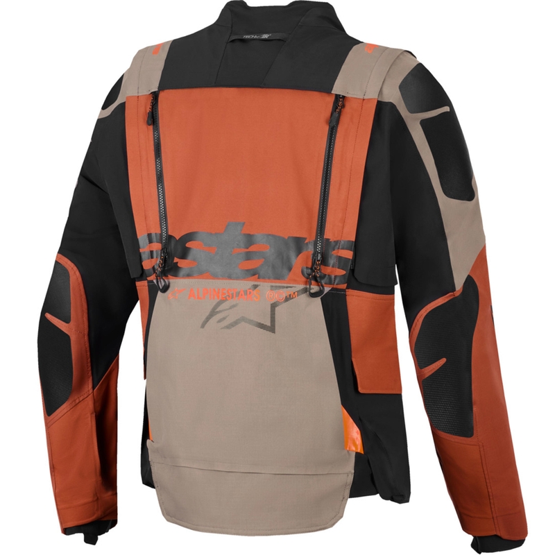 Alpinestars Halo PRO Drystar XF motorcykeljakke lysbrun-mørk orange-sort