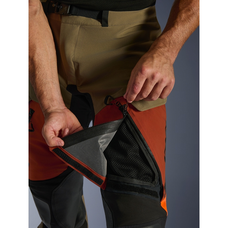 Alpinestars Halo PRO Drystar XF motorcykelbukser lysbrun-mørk orange-sort