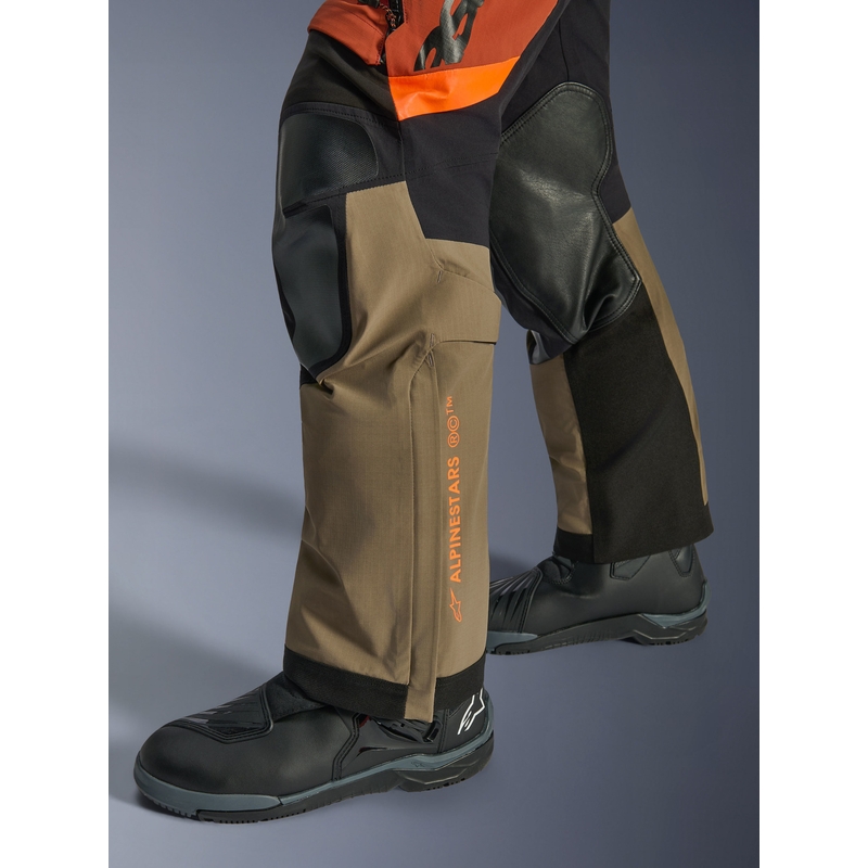 Alpinestars Halo PRO Drystar XF motorcykelbukser lysbrun-mørk orange-sort