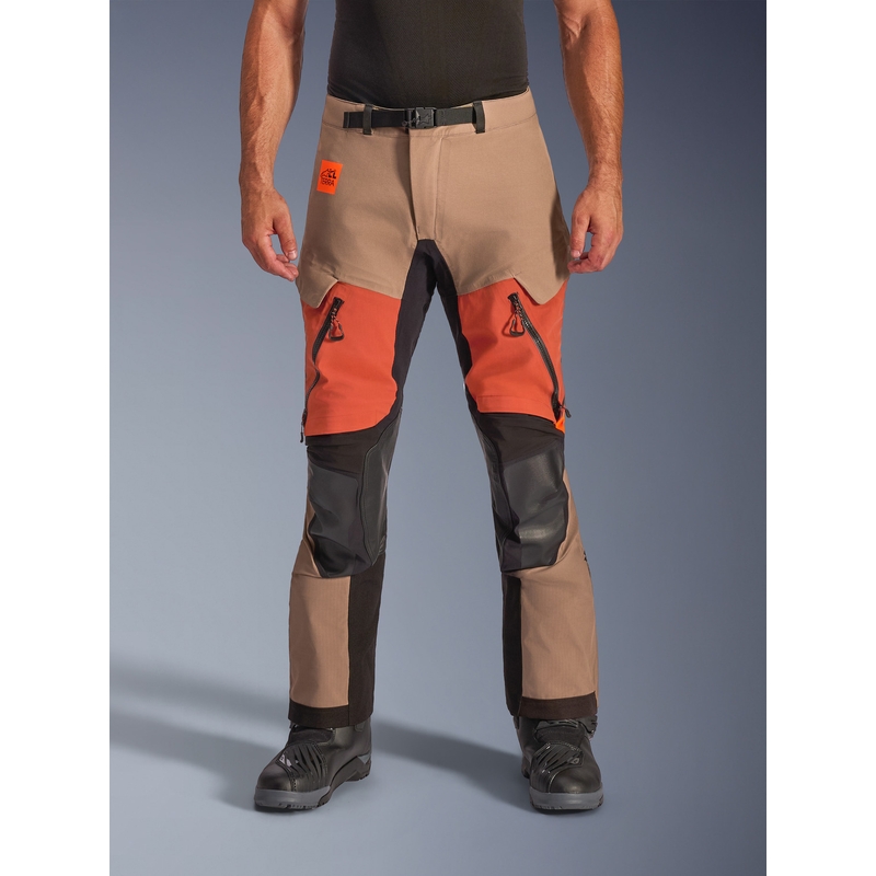 Alpinestars Halo PRO Drystar XF motorcykelbukser lysbrun-mørk orange-sort