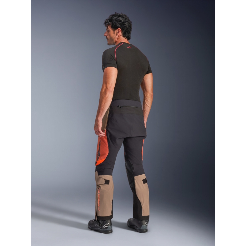 Alpinestars Halo PRO Drystar XF motorcykelbukser lysbrun-mørk orange-sort