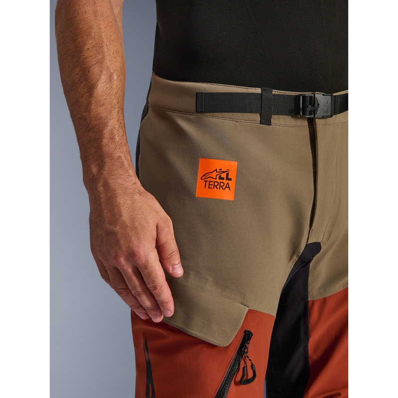 Alpinestars Halo PRO Drystar XF motorcykelbukser lysbrun-mørk orange-sort