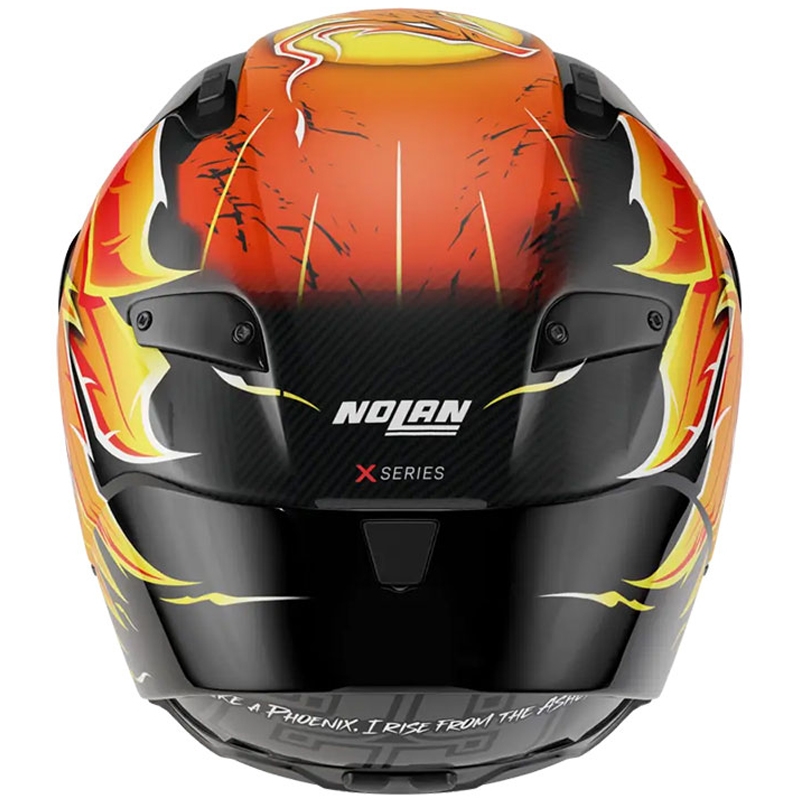 Fullface motorcykelhjelm Nolan X-804 RS Ultra Carbon Replica Iannone 368 sort-rød-orange-gul
