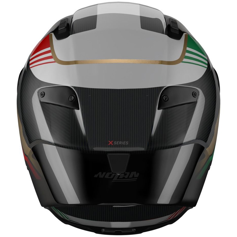Fullface motorcykelhjelm Nolan X-804 RS Ultra Carbon Piega blank sort-guld-rød-grøn