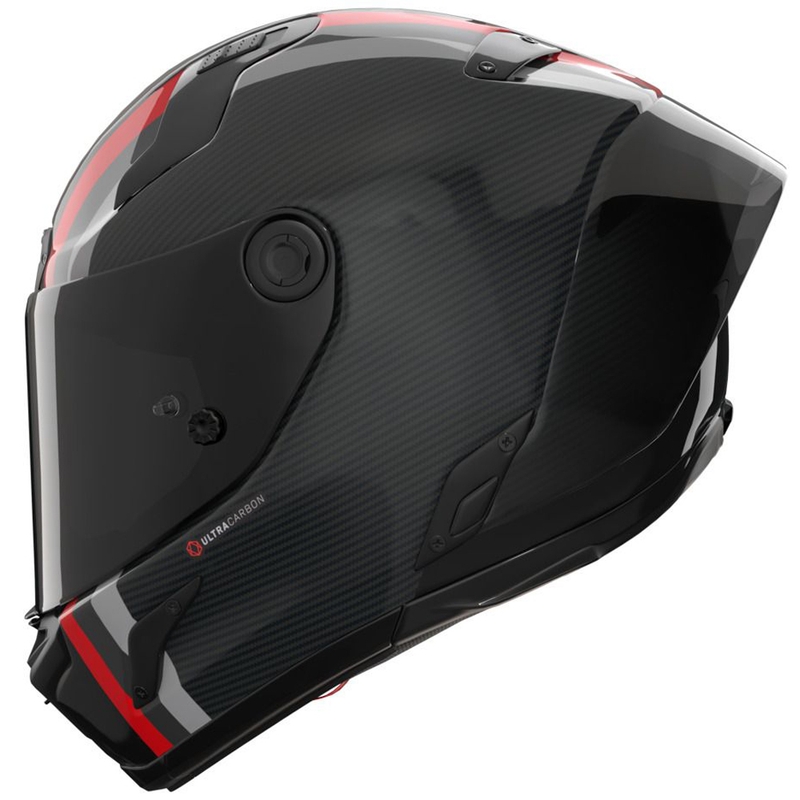 Fullface motorcykelhjelm Nolan X-804 RS Ultra Carbon Gemini 364 blank grå-sort-rød-antracit
