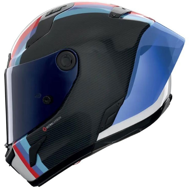 Fullface motorcykelhjelm Nolan X-804 RS Ultra Carbon Gemini 365 blank grå-hvid-blå-rød