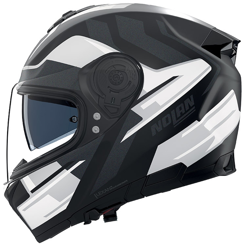 Fullface motorcykelhjelm Nolan N80-8 Trittico 359 mat sort-hvid-antracit