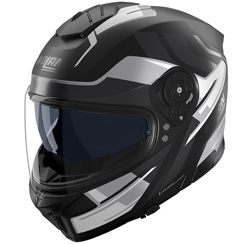 Fullface motorcykelhjelm Nolan N80-8 Trittico 359 mat sort-hvid-antracit