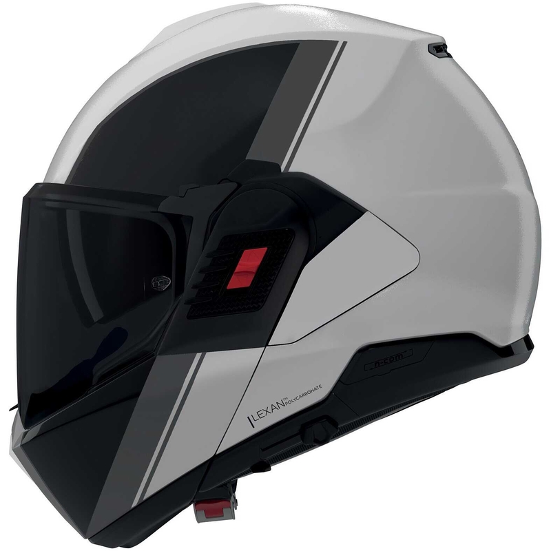 Flip-up motorcykelhjelm Nolan N120-1 Verniciatura Speciale 356 blank perlemor-sort-grå