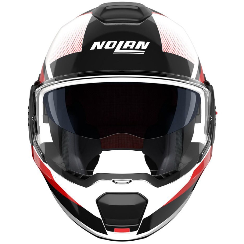 Flip-up motorcykelhjelm Nolan N120-1 Ciclone 363 hvid-sort-rød