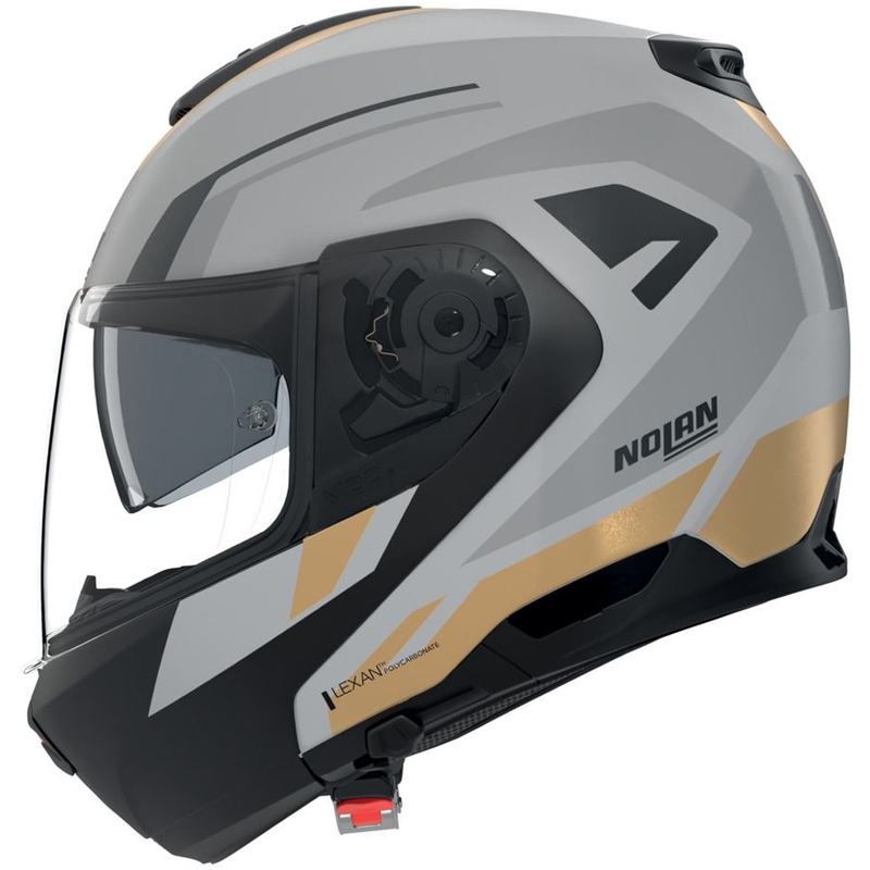 Flip-up motorcykelhjelm Nolan N100-6 Cinetico N-COM 360 mat grå-sort-antracit-guld