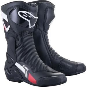 Alpinestars S-MX 6 motorcykelstøvler sort-hvid-grå-rød