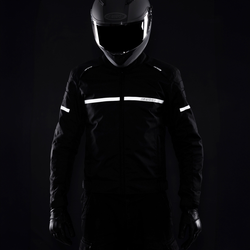 Ozon Rider motorcykeljakke sort
