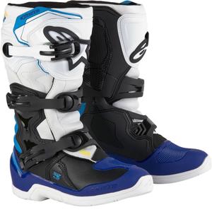 Alpinestars Tech 3S Youth White-Black-Blue motorcykelstøvler til børn