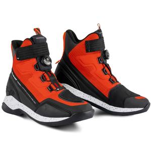 Shima Takeshi sorte og røde motorcykelstøvler