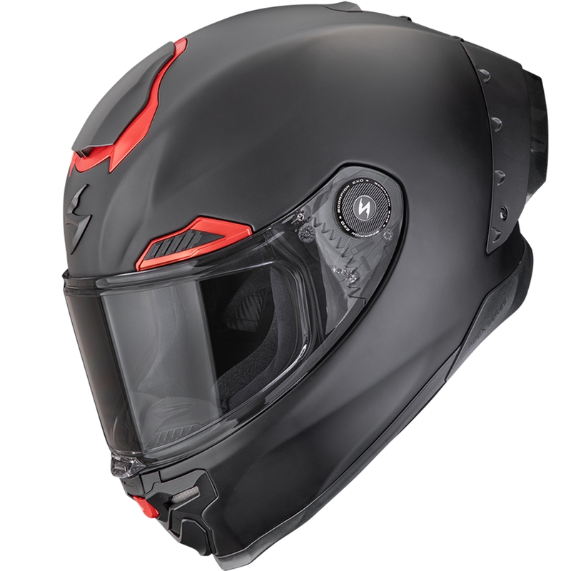 Scorpion EXO-RACE Air Solid FIM2 integralhjelm, mat sort-rød