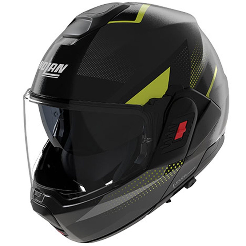 Flip-up motorcykelhjelm Nolan N120-1 Ciclone mat grå-sort-grøn