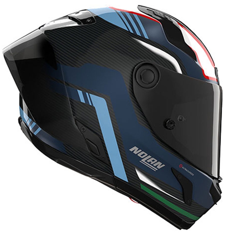 Fullface motorcykelhjelm Nolan X-804 RS Piega 366 blank sort-blå-hvid-rød