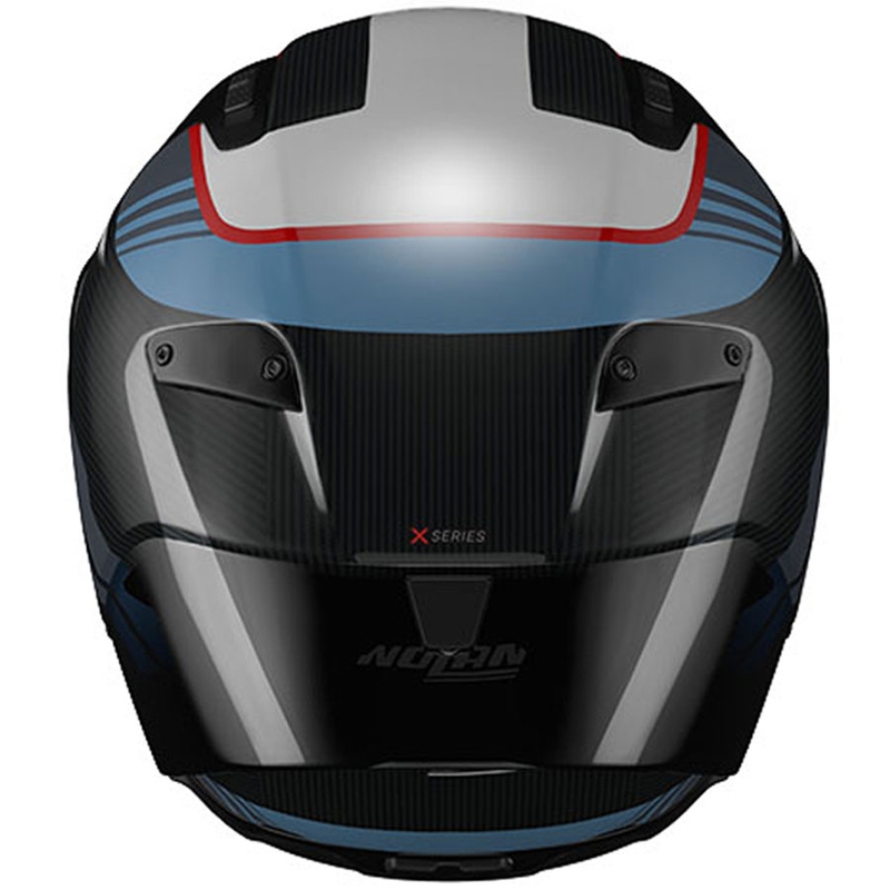 Fullface motorcykelhjelm Nolan X-804 RS Piega 366 blank sort-blå-hvid-rød