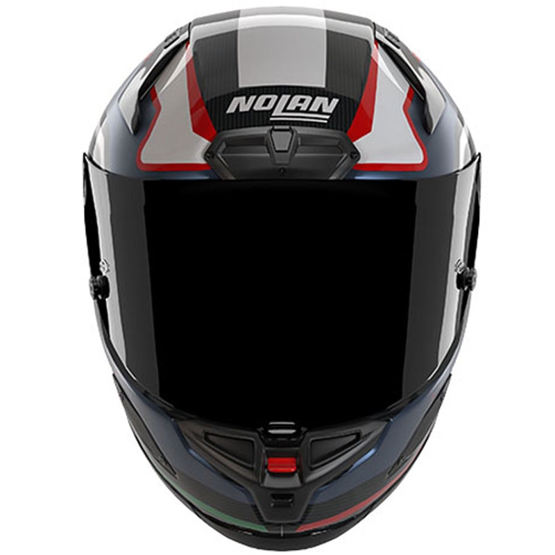 Fullface motorcykelhjelm Nolan X-804 RS Piega 366 blank sort-blå-hvid-rød
