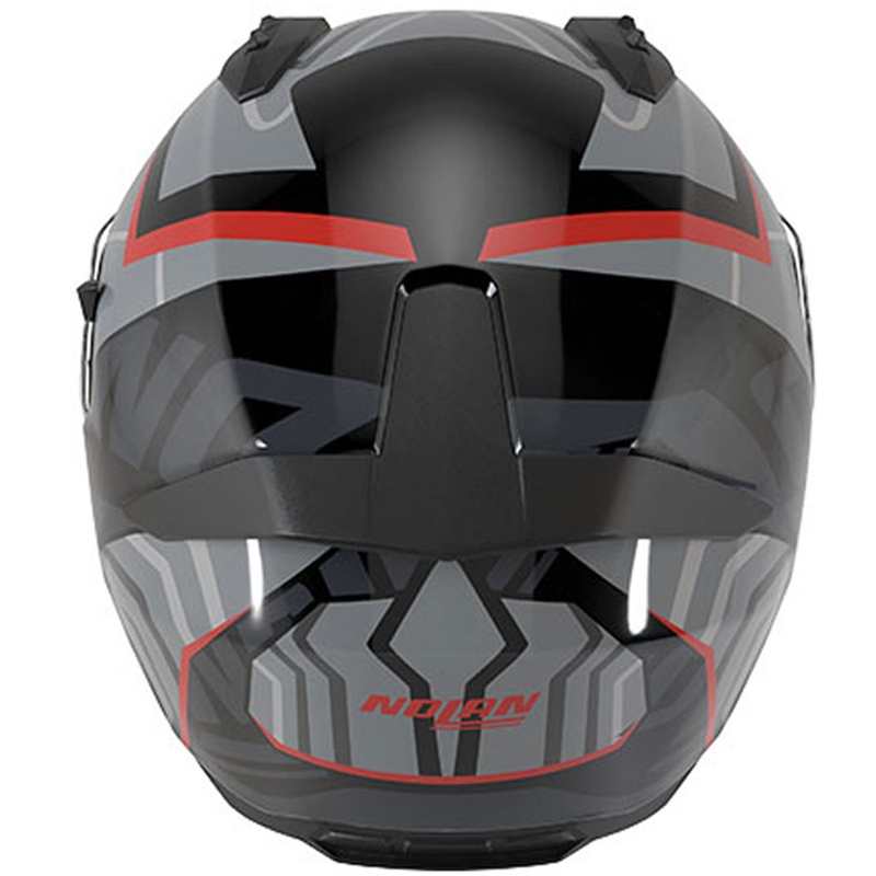 Fullface motorcykelhjelm Nolan N60-6 Eclettico 351 grå-sort-rød