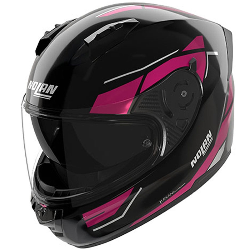Fullface motorcykelhjelm Nolan N60-6 Sincrono 354 sort-pink