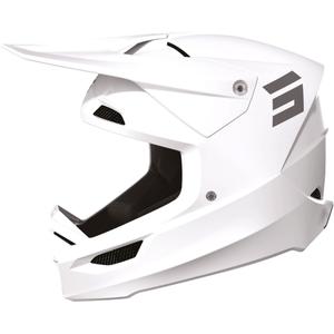 Motocross-hjelm Shot Furious Solid White