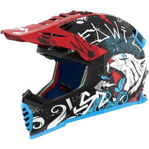 Motocrosshjelm til børn LS2 MX437 Fast EVO Mini Starmaw sort