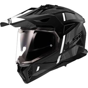 Enduro-motorcykelhjelm LS2 MX702 PIONEER II HILL mat sort og hvid