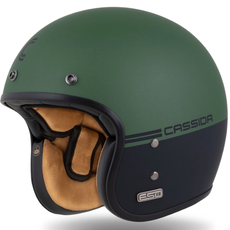 Åben hjelm Cassida Ace Super Hooligan sort mat-metallic grøn