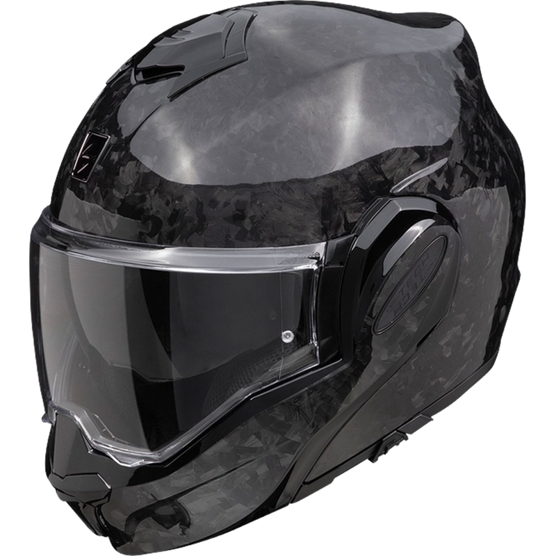 Scorpion EXO-TECH EVO ONYX CARBON Solid flip-up motorcykelhjelm, sort