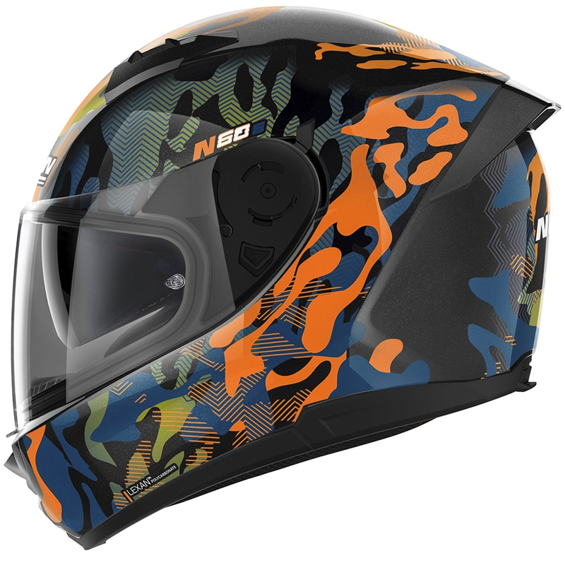 Nolan N60-6 Foxtrot 34 integralhjelm sort-orange-blå
