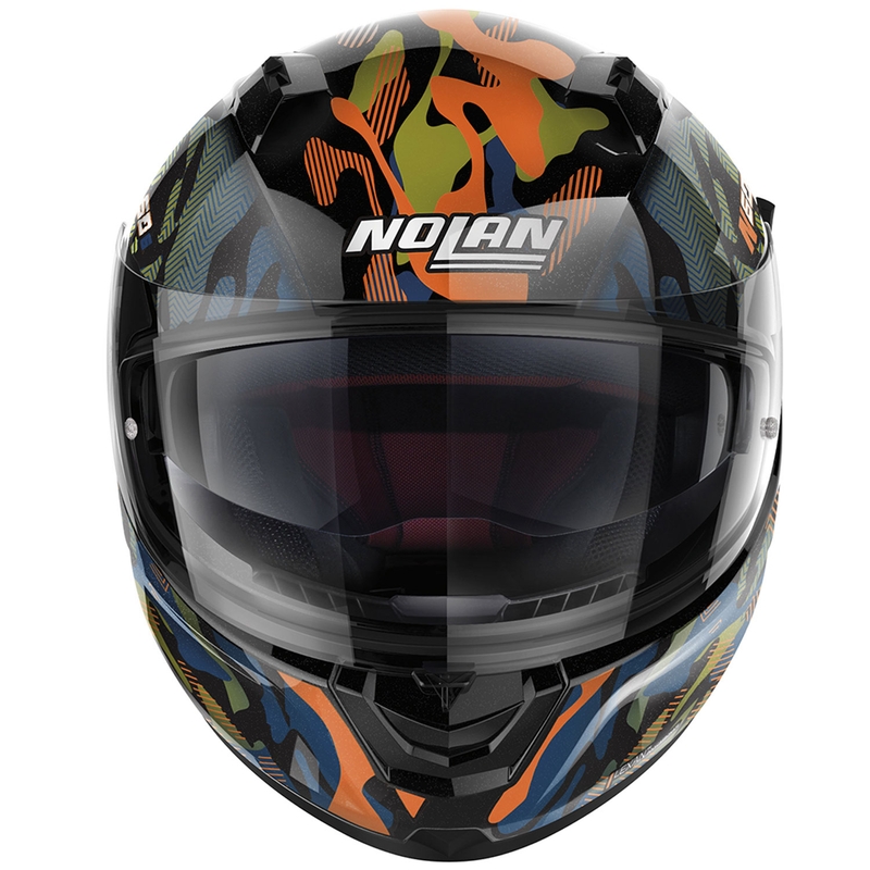 Nolan N60-6 Foxtrot 34 integralhjelm sort-orange-blå