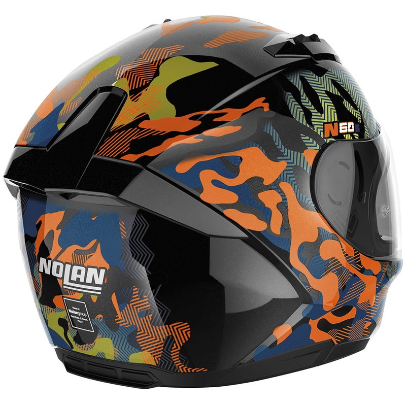 Nolan N60-6 Foxtrot 34 integralhjelm sort-orange-blå