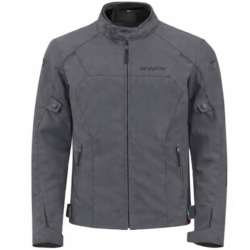 Dame motorcykeljakke Seventy Degrees SD-JR67 Piston mørkegrå