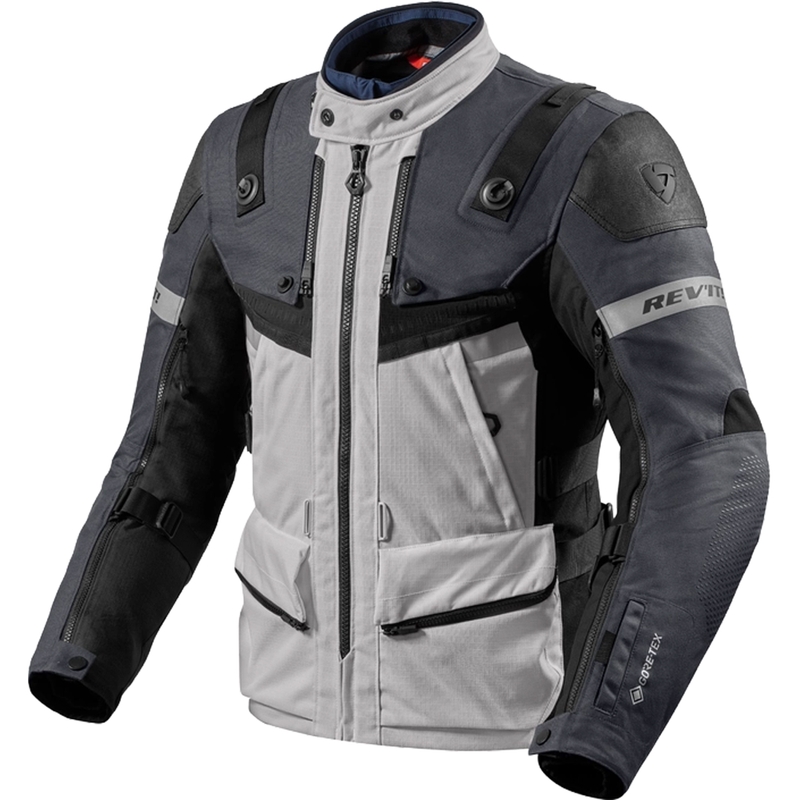 Motorcykeljakke Revit Defender 3 GTX, Sølvgrå