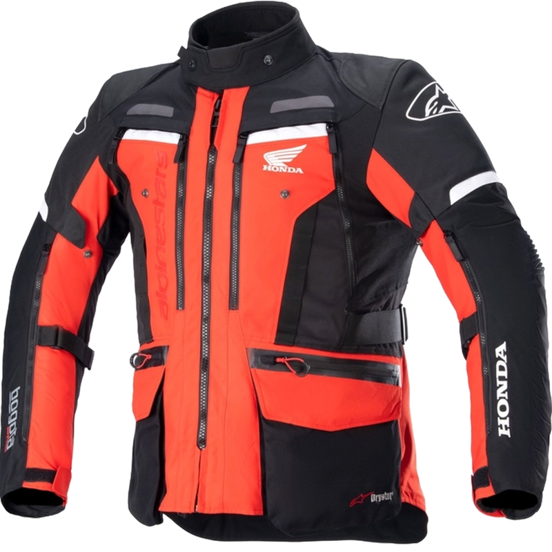 Alpinestars Bogota PRO Drystar Honda motorcykeljakke fluo rød-sort kollektion
