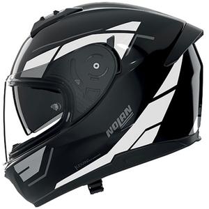 Fullface motorcykelhjelm Nolan N60-6 Sincrono 353 sort-hvid