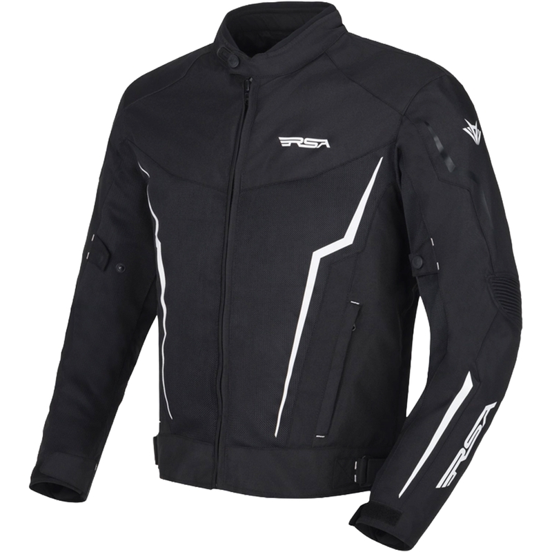 RSA Bolt sort og hvid motorcykeljakke